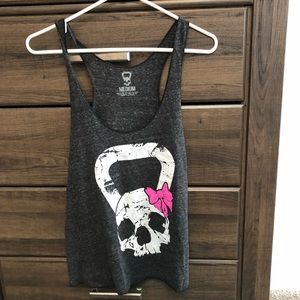 WOD Addiction Kettlebell Skull Tank